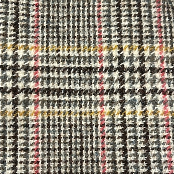 J.Crew Regent Blazer Jacket Plaid Houndstooth Wool Blue Stand Collar New Size 6 - Picture 11 of 12